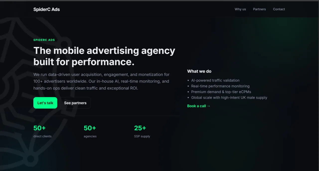 Лендинг рекламного агенства